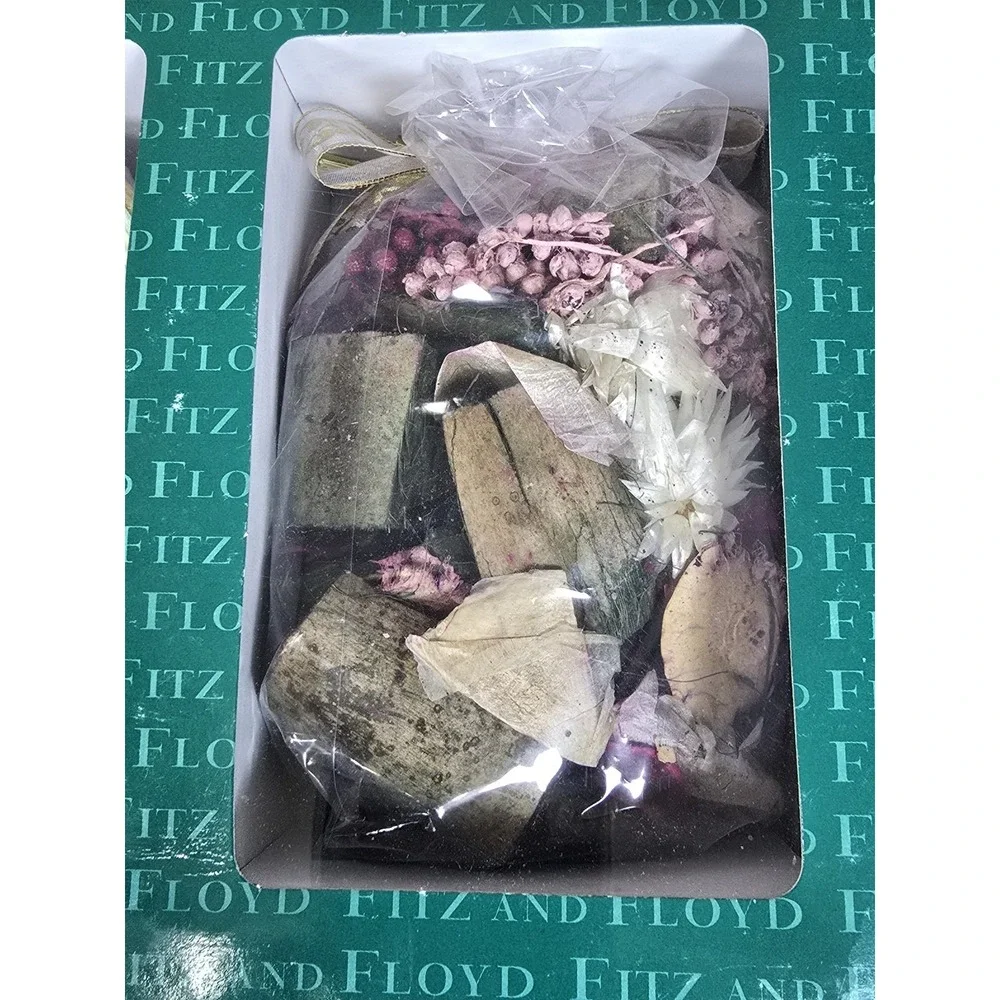 Fitz And Floyd NEW in BOX Garden Rhapsody Collection Bowl & Bag of Potpourri NIB
